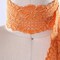 2 Yards Monarch Orange Wide Stretch Lace Trim 2.5" Floral Elastic for Sewing Lingerie & DIY Crafts